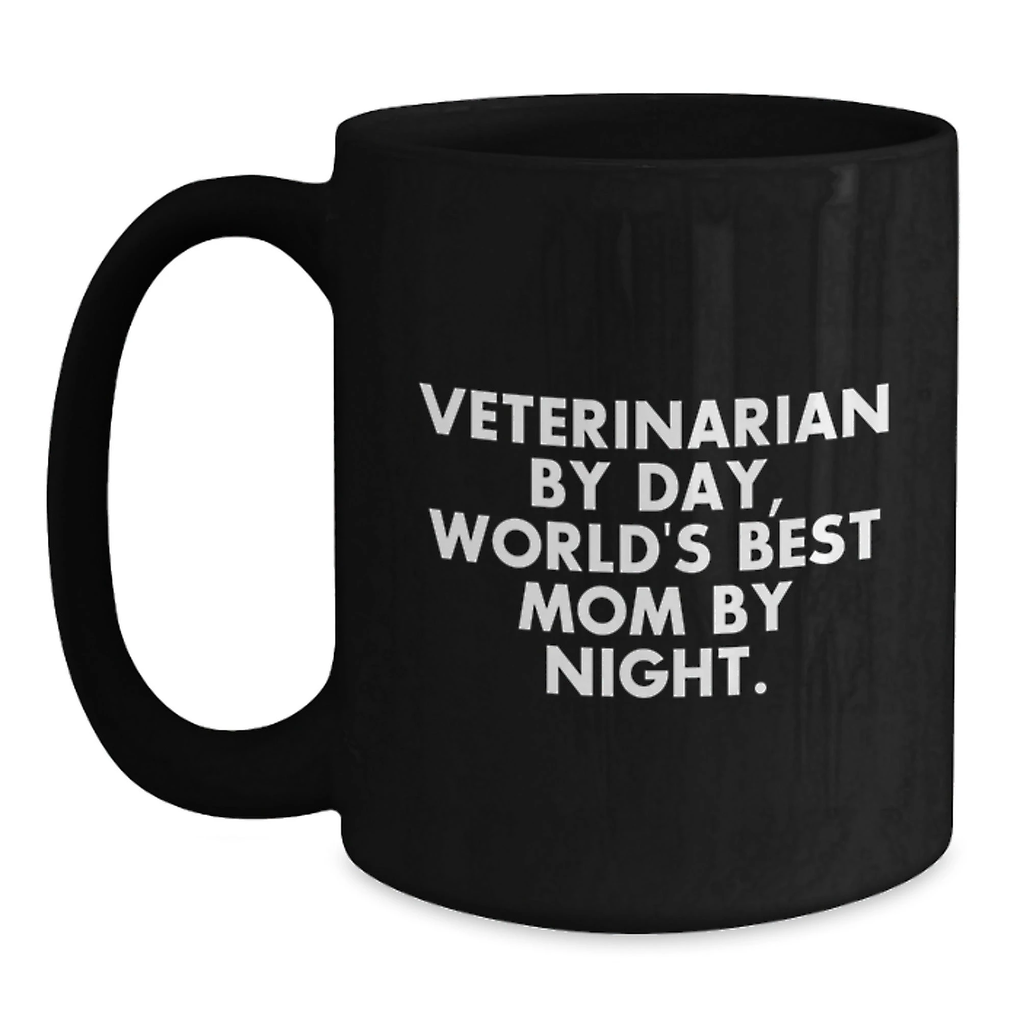 Funny Veterinarian Gifts from Mom, Black Coffee Mug for Veterinarian Day, Unique Valentine's Gifts for Women