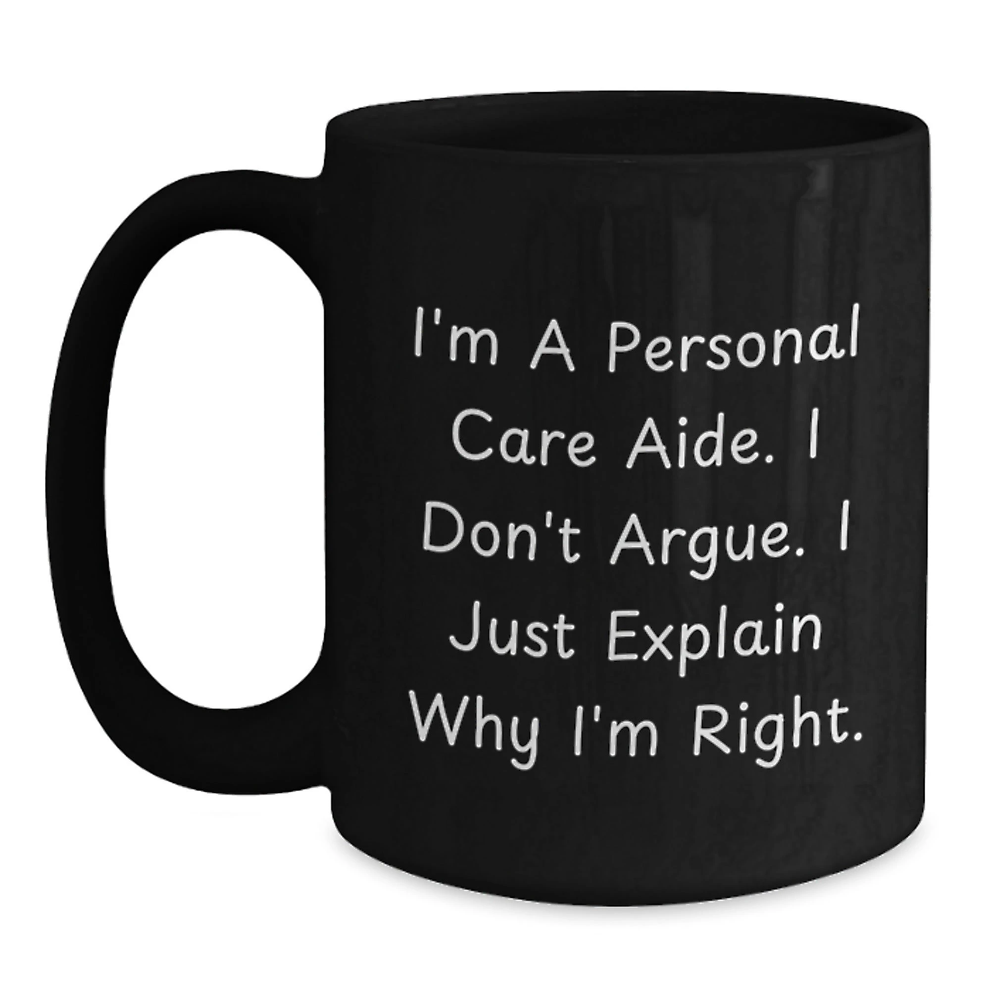 Funny Personal Care Aide Gifts from Friends Christmas Unique Black Coffee Mugs for Personal Care Aide Humor