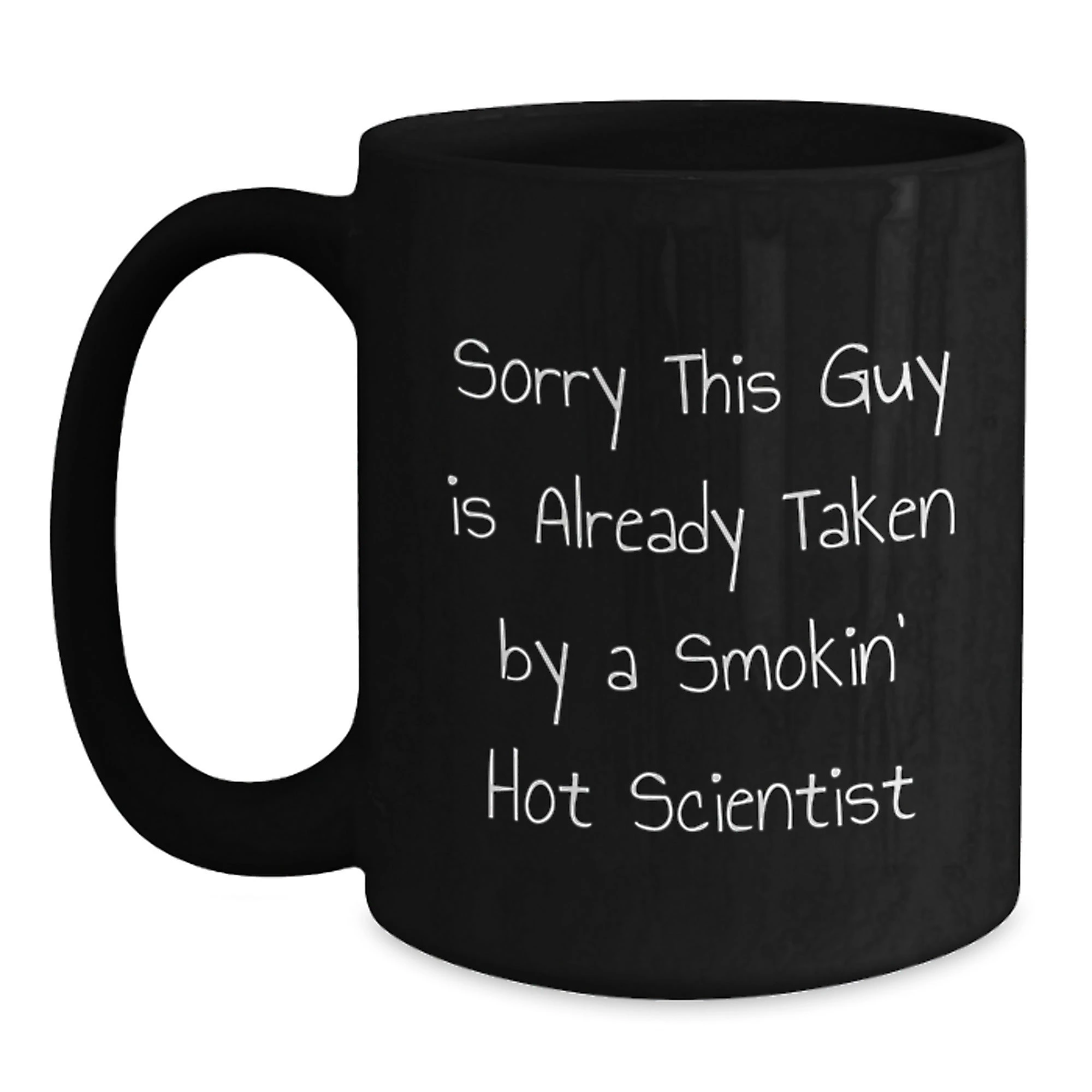 Funny Scientist Gifts for Men from Friends, Unique Black Coffee Mugs with Smokin' Hot Scientist Quote, Christmas Unique Gifts for Scientist