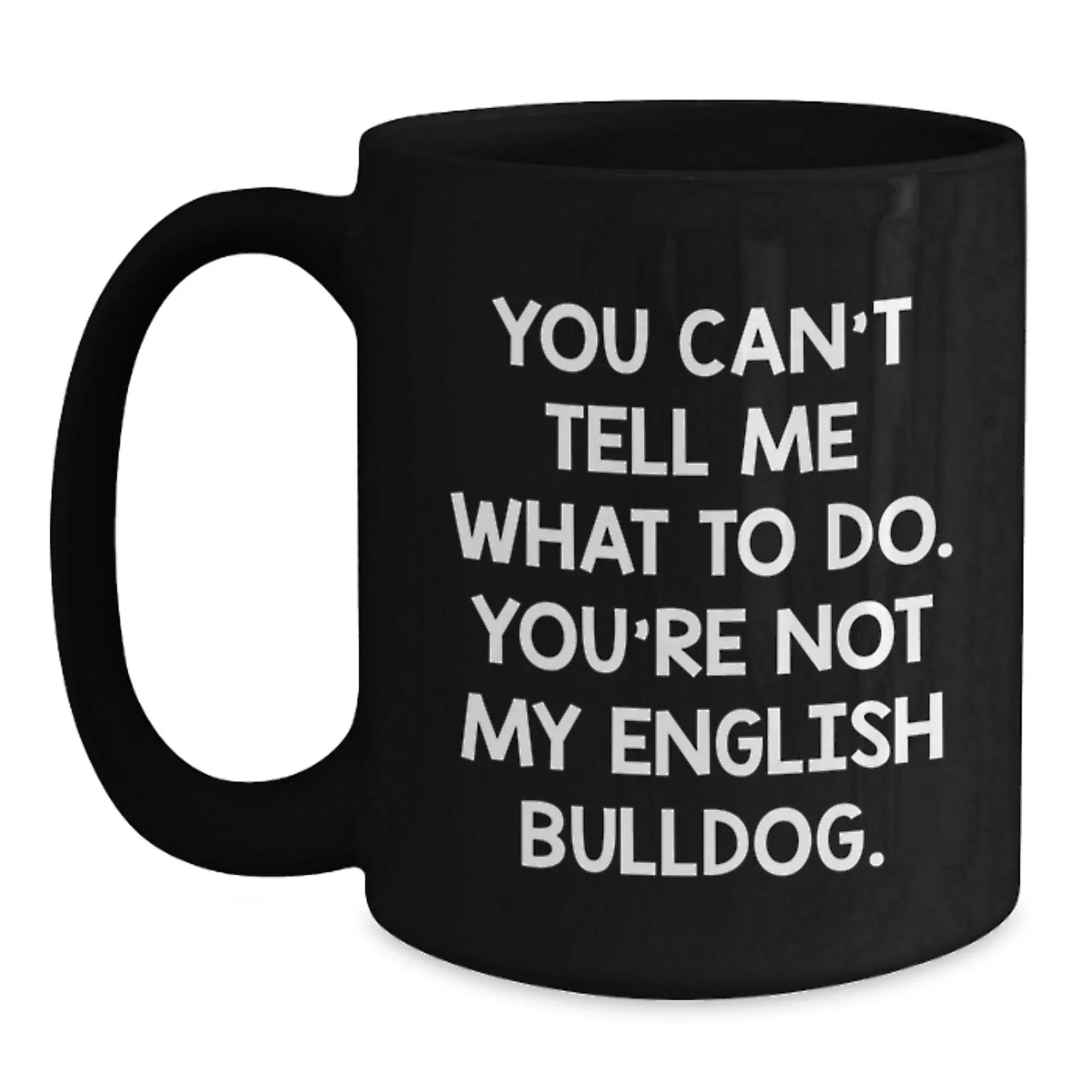 Funny English Bulldog Black Coffee Mugs