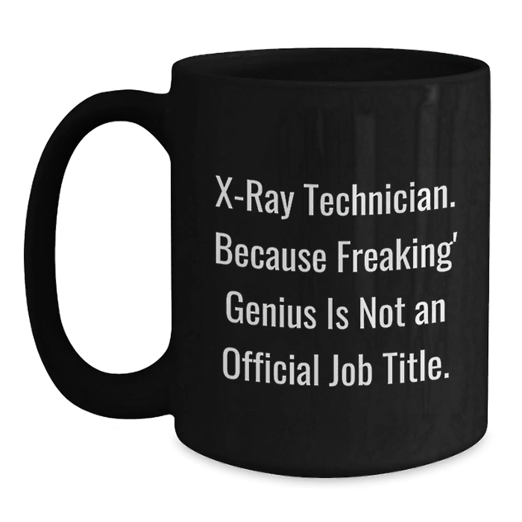 X-Ray Technician Keepsake Black Coffee Mug for Him Birthday Gift - Main