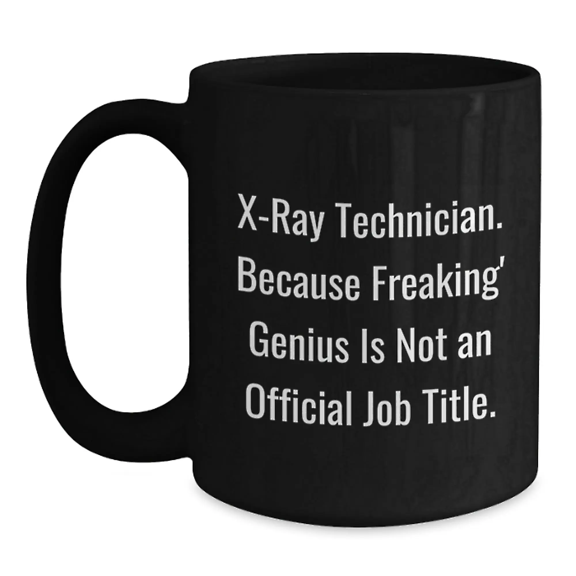 X-Ray Technician Keepsake Black Coffee Mug for Him Birthday Gift - Main