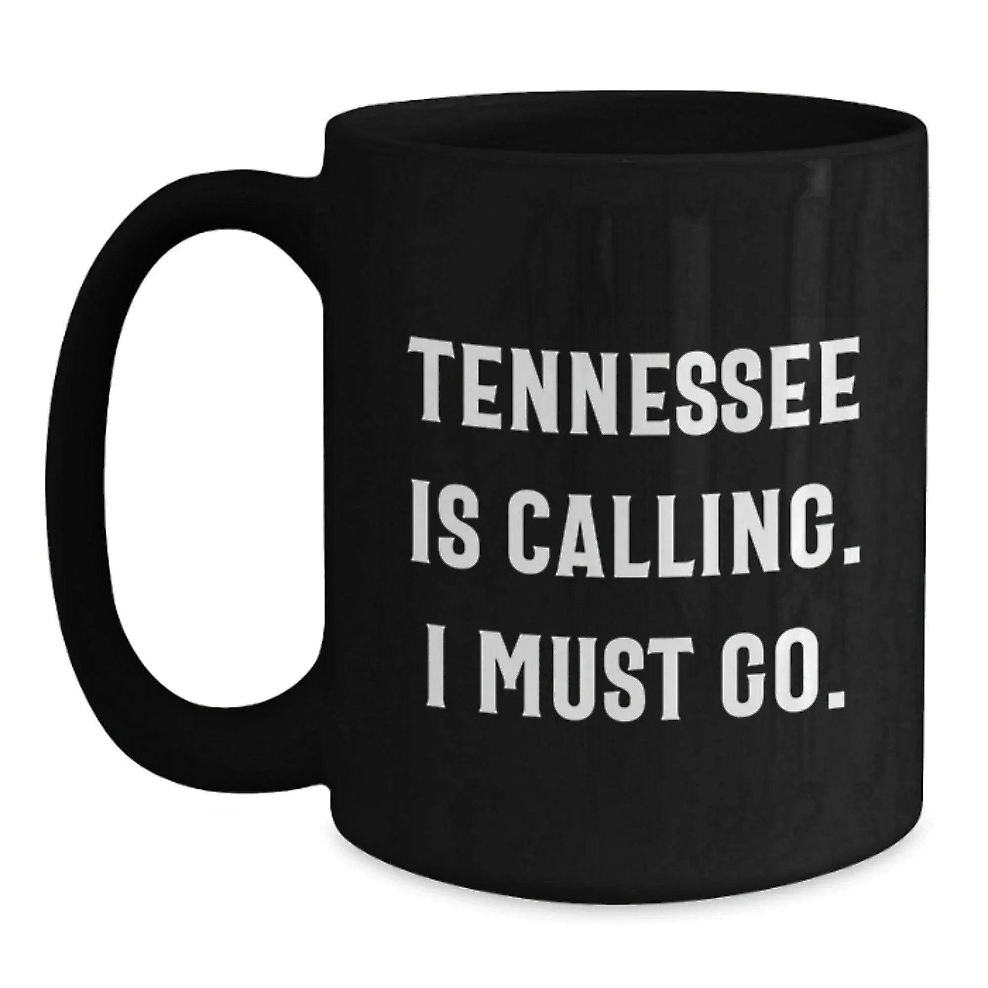 Tennessee Calling Gifts from Men to Women Friends Family for Valentine's Unique Funny Black Coffee Mugs