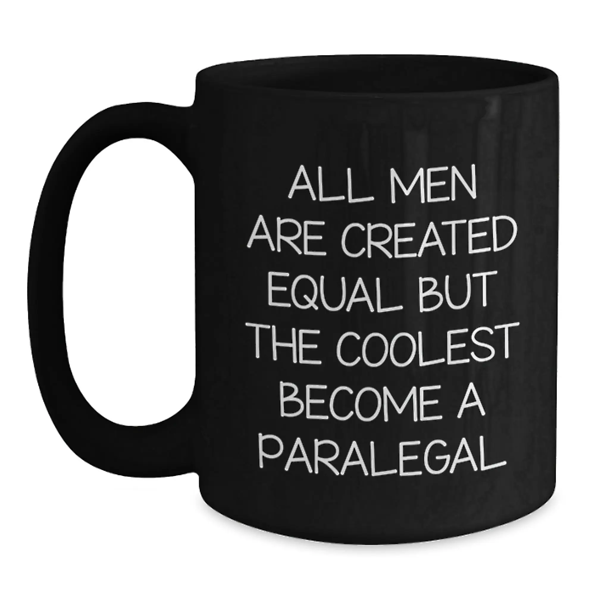 Birthday Gift Paralegal Black Coffee Mug for Her Present - Main