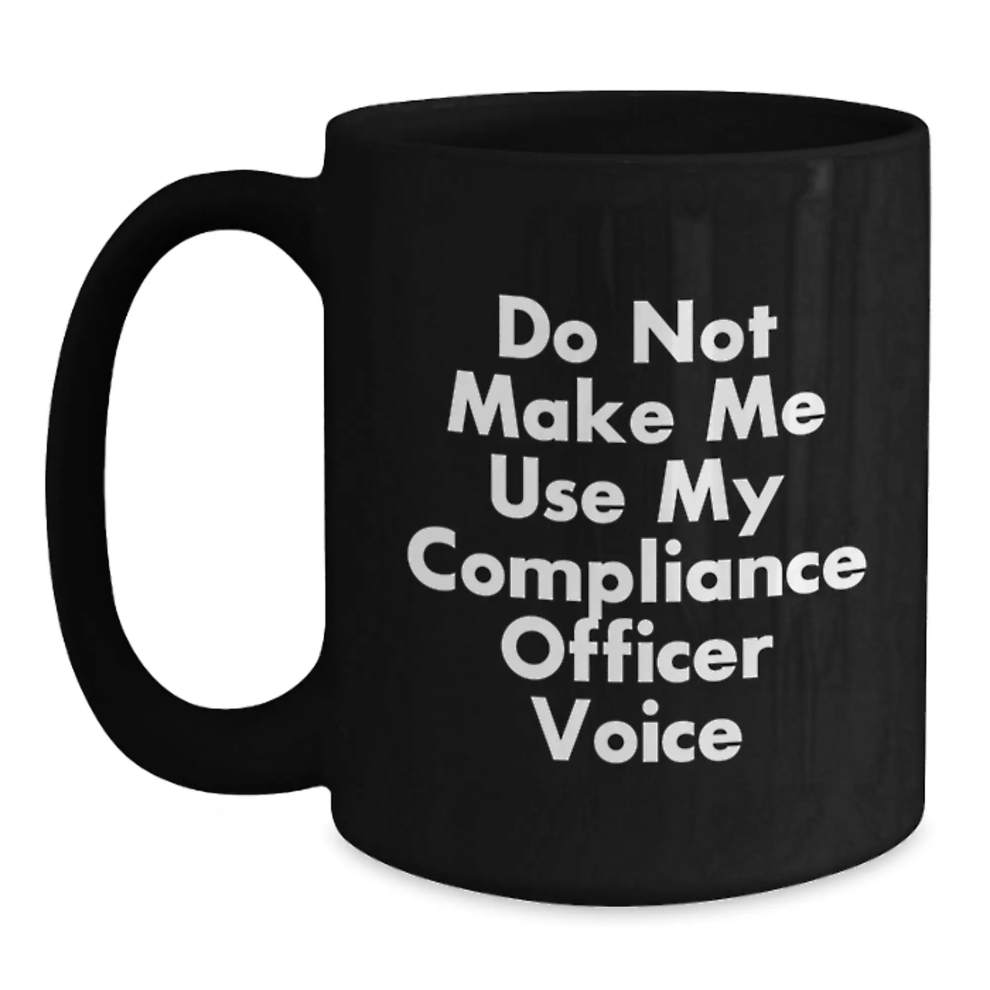 Compliance Officer Black Coffee Mug for Her Birthday Gift Present - Main