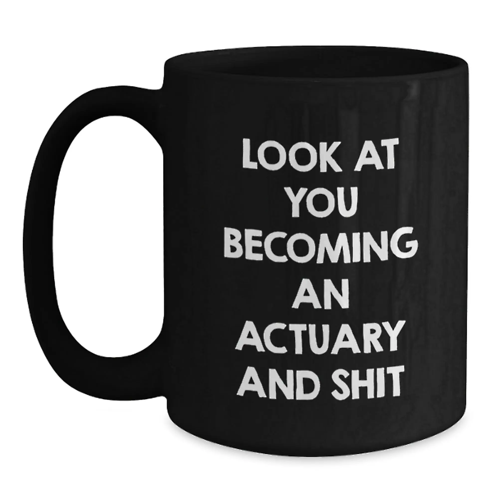 Sassy Actuary Black Coffee Mug Novelty Birthday Gift for Friends - Main