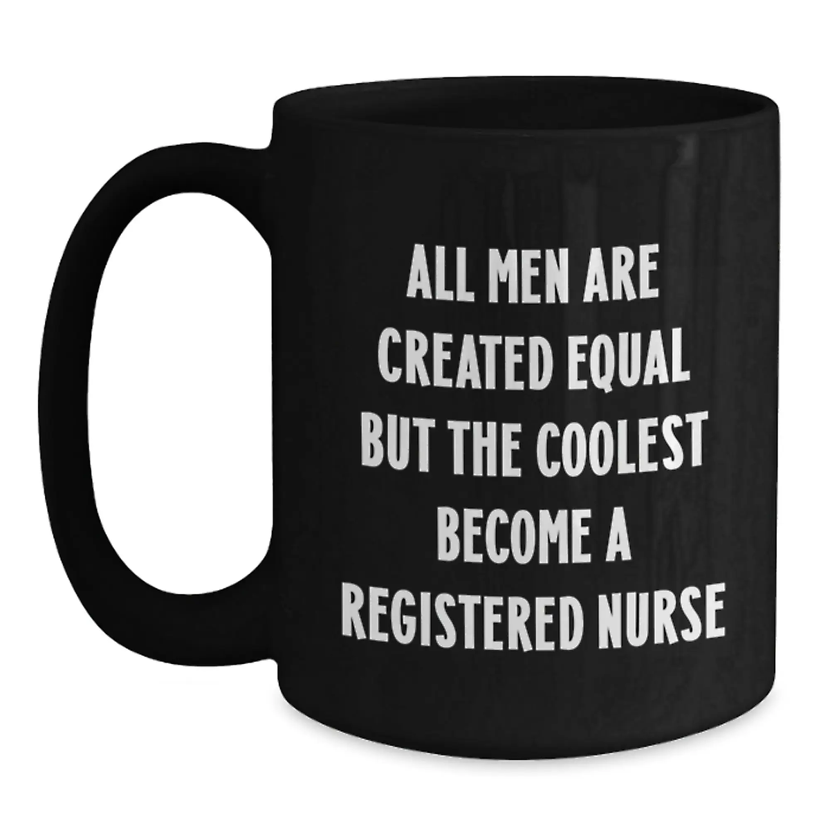 Registered Nurse Novelty Black Coffee Mug for Friends Birthday Gift - Main