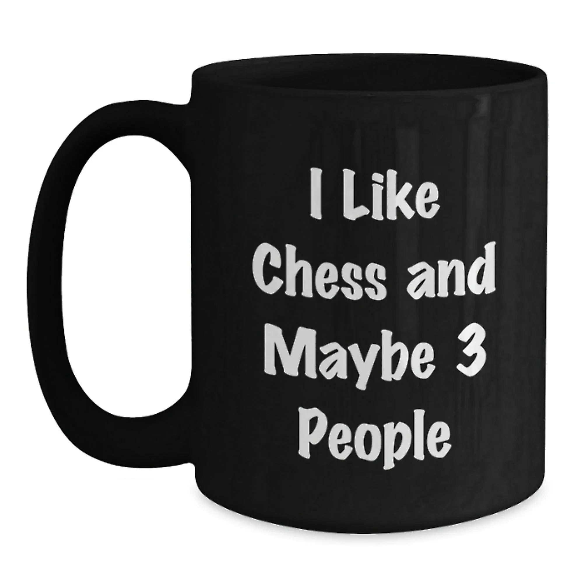 Funny Chess Gifts for Chess Players, Black Coffee Mugs, Christmas Unique Gifts from Friends