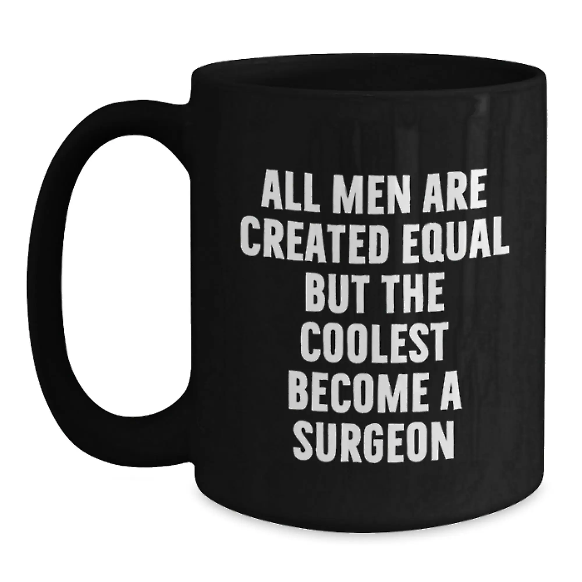 Funny Surgeon Gifts for Men, Black Coffee Mug, Graduation Unique Gifts from Friends - Main