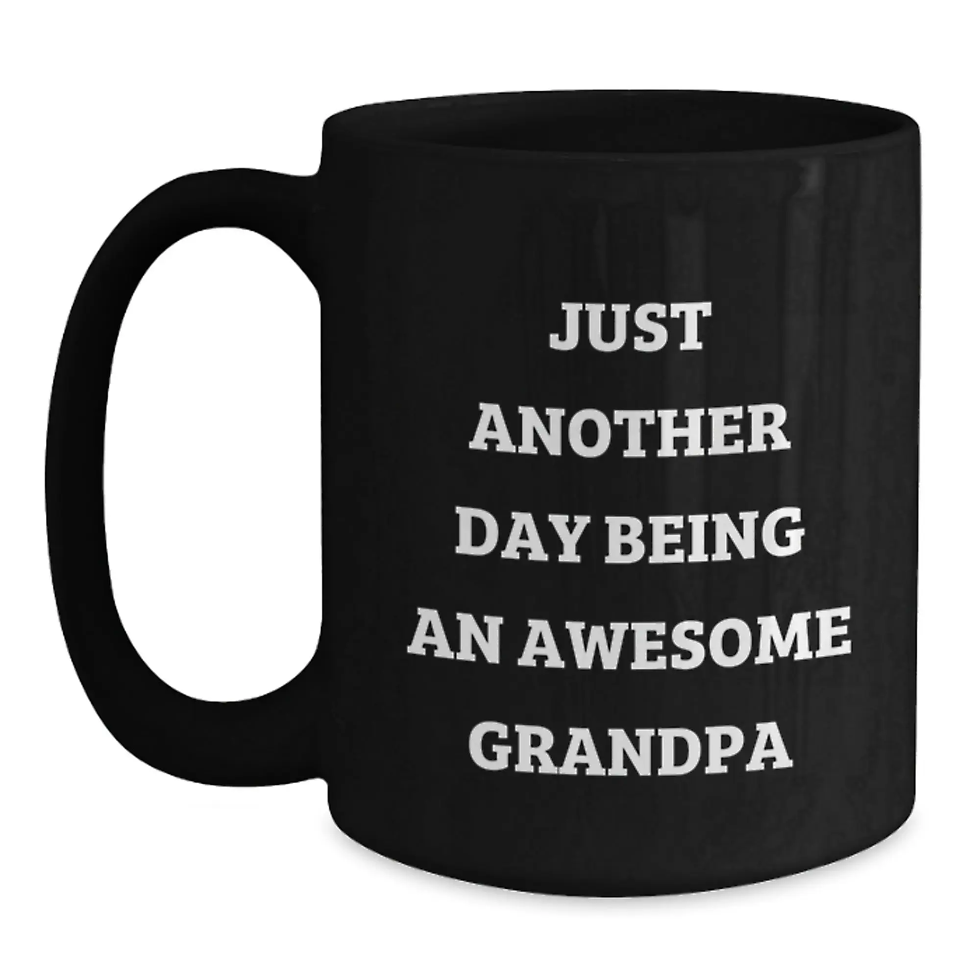Grandpa Keepsake Black Coffee Mug Birthday Gift for Him Surprise - Main