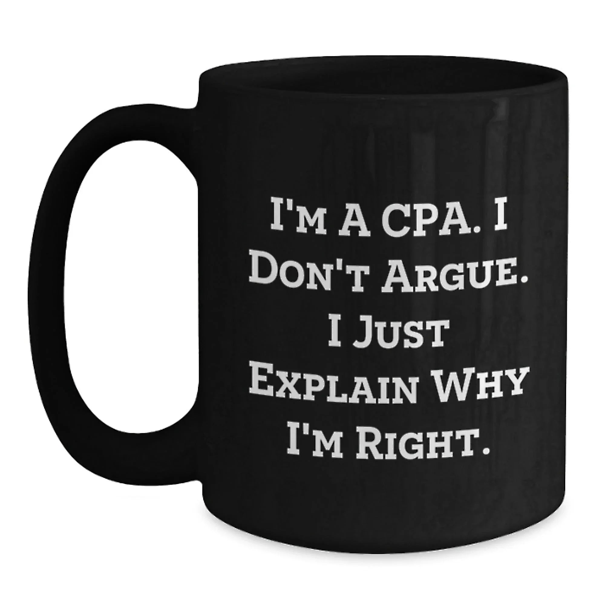Funny CPA Black Coffee Mugs Christmas Unique Gifts from Family for Friends and Coworkers