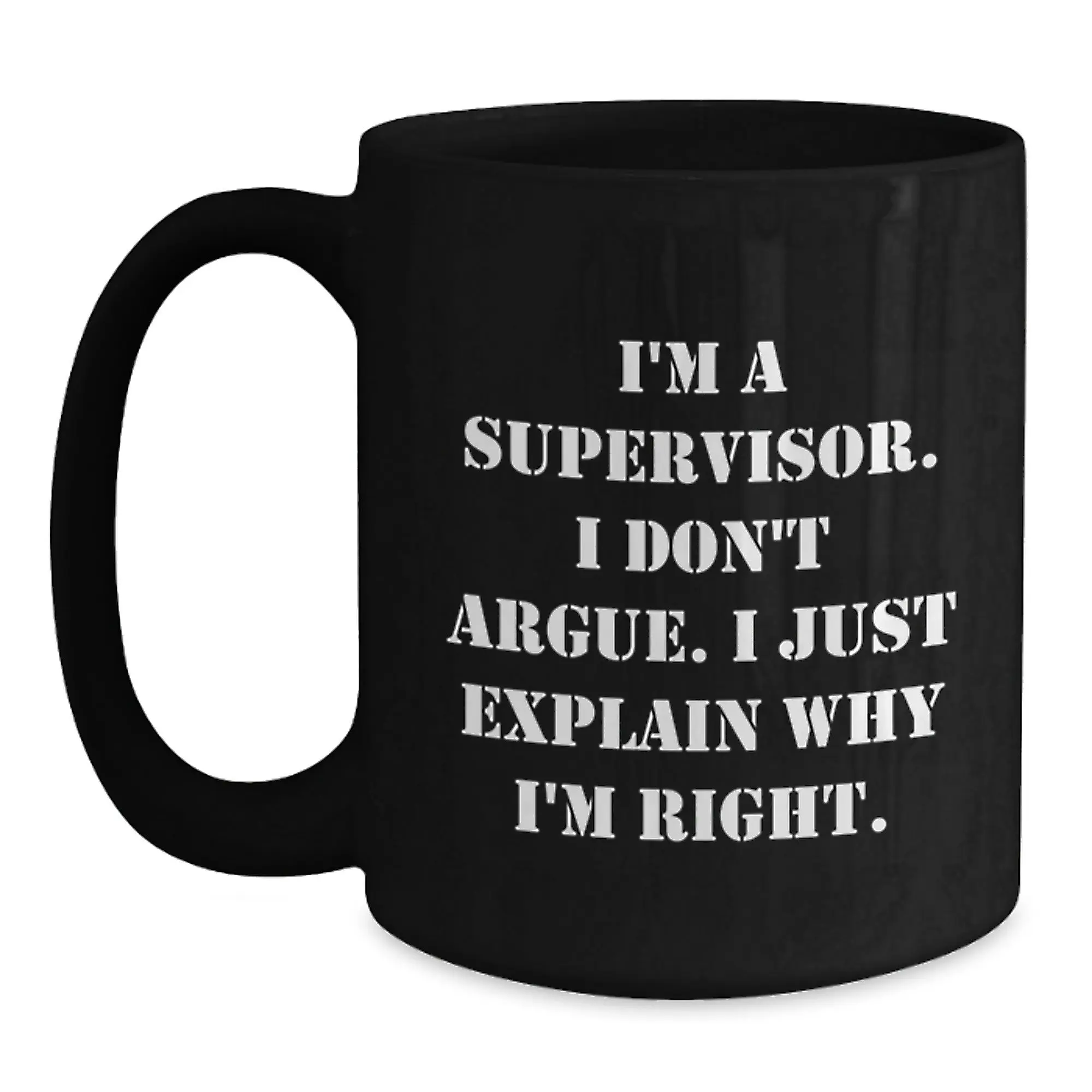Assertive Supervisor Novelty Black Coffee Mug for Friends Birthday Gift - Main