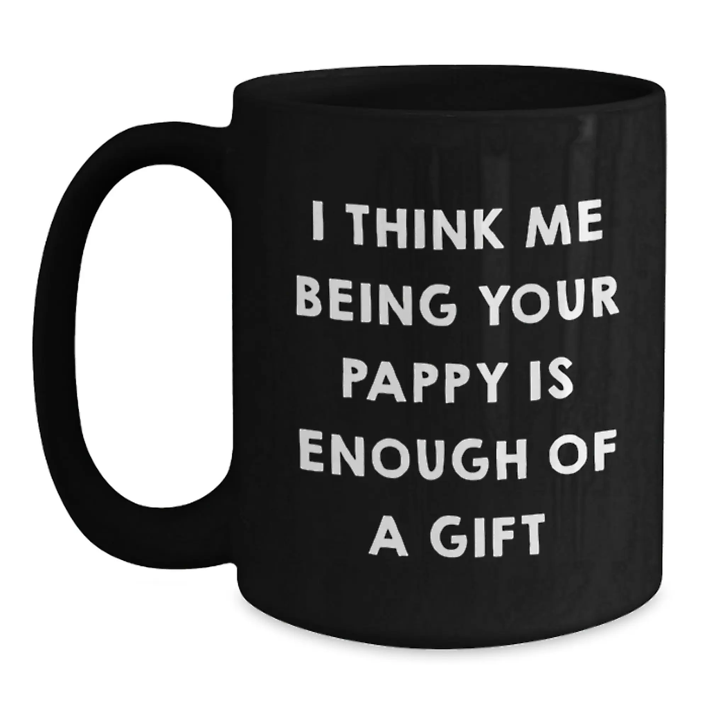 Pappy Keepsake Ceramic Black Coffee Mug for Him Birthday Gift - Main