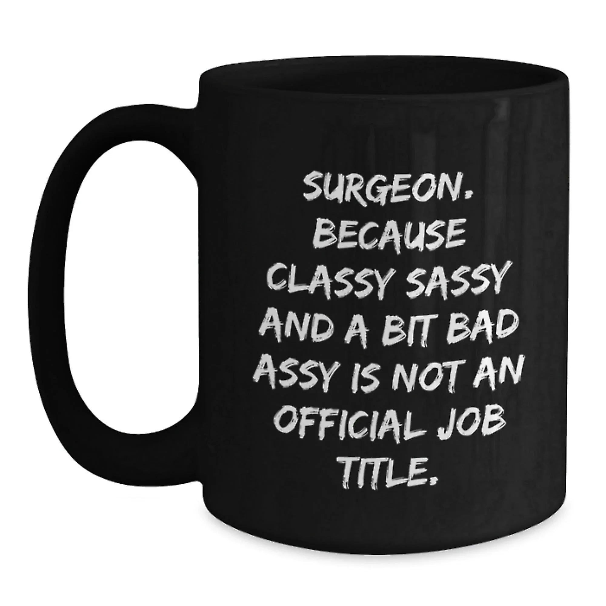 Funny Gifts for Surgeons, Unique Black Coffee Mugs from Friends to Family, Christmas Unique Gifts for Men, Women, and Coworkers