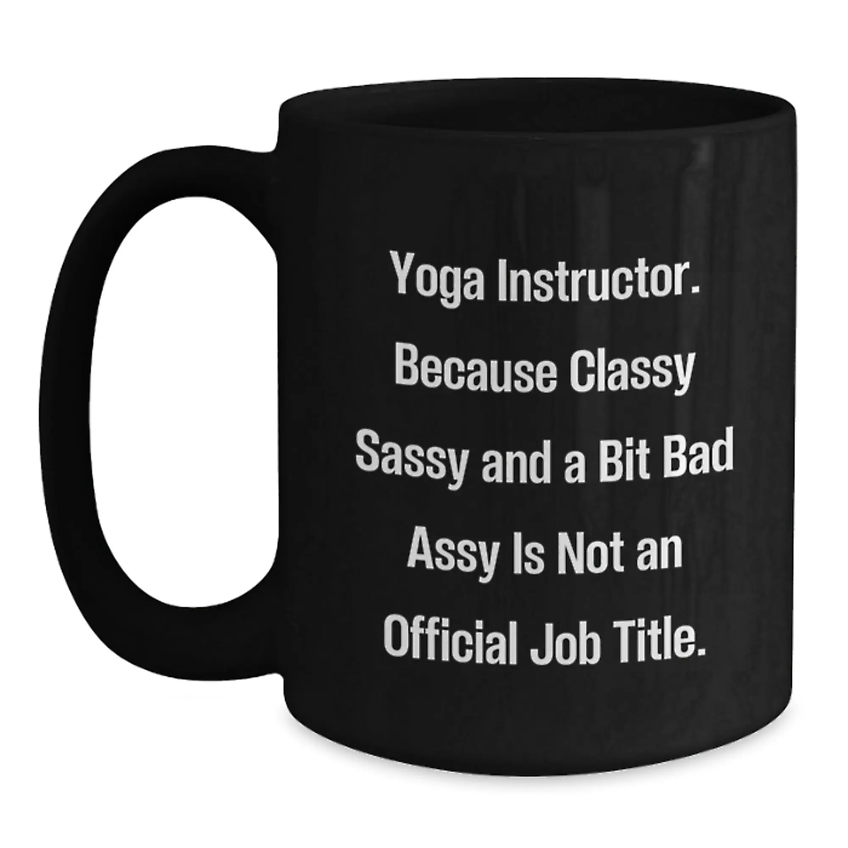 Birthday Gift for Her Yoga Instructor Black Coffee Mug Present - Main