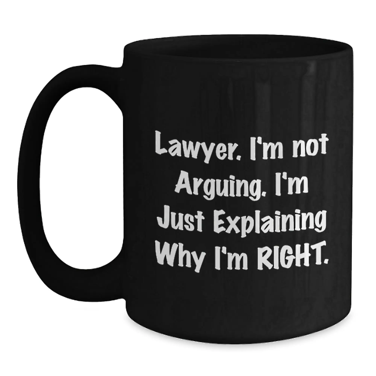 Lawyer Keepsake Black Ceramic Coffee Mug for Him Birthday Gift 11oz - Main