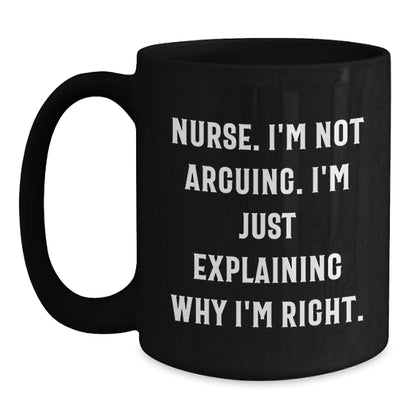 Funny Nurse Gifts from Friends, Black Coffee Mug for Men or Women Nurse, Christmas Unique Gifts - Main