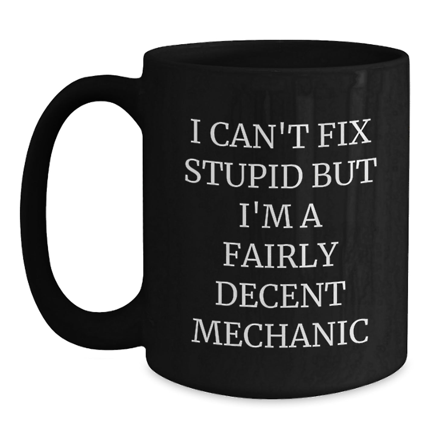 Funny Gifts from Friends to Mechanic Men, Black Coffee Mug for Mechanic Enthusiasts, Mechanic Humor Christmas Unique Gifts - Main
