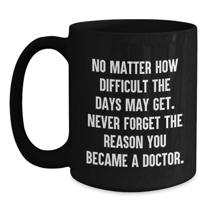 Funny Inspirational Doctor Gifts from Family for Doctor Men Black Coffee Mug Christmas Unique Gifts - Main