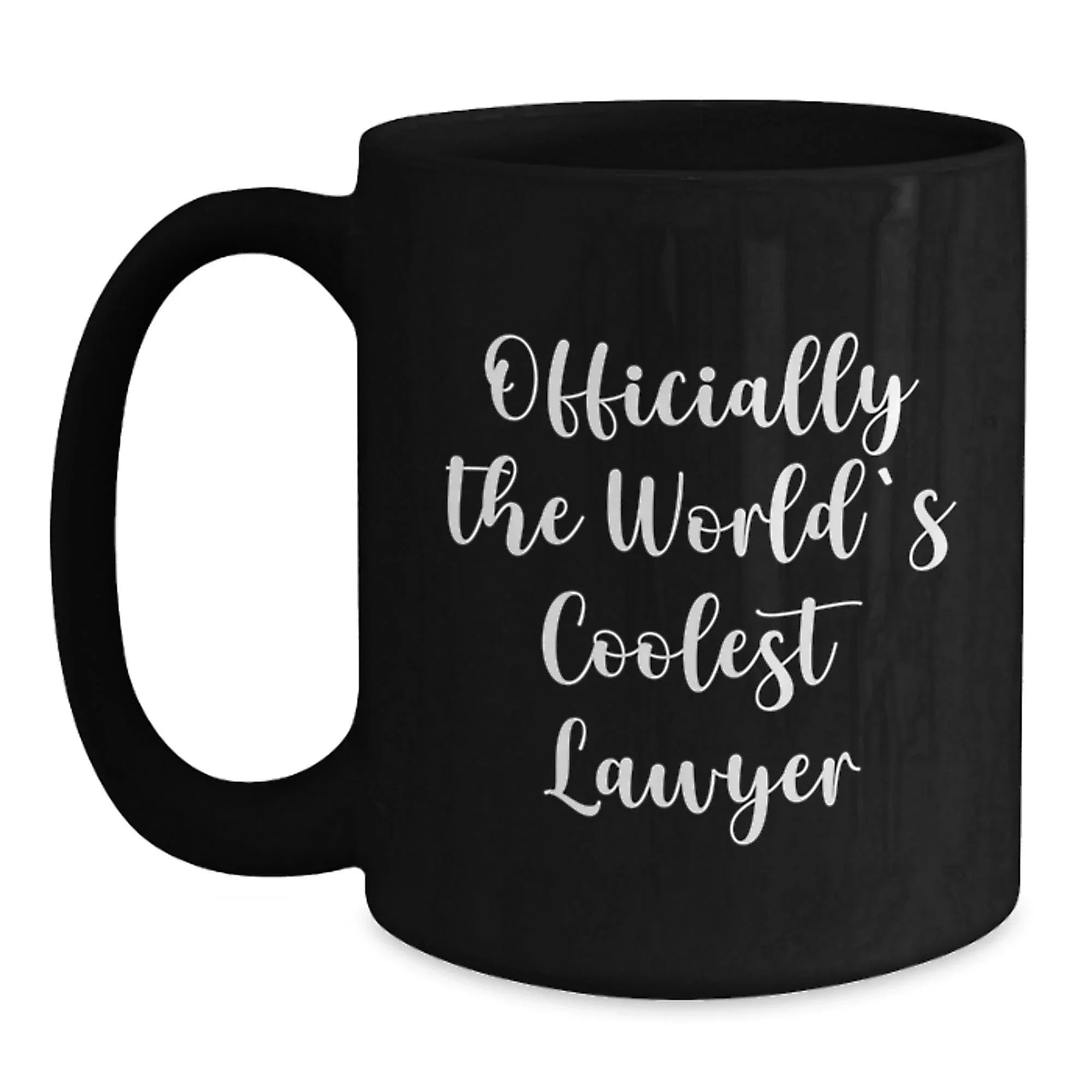 Funny Lawyer Black Coffee Mug, Officially The World's Coolest Lawyer Gifts from Friends for Lawyer