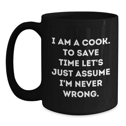 Gifts from Friends for the Cook in Your Life - Funny Black Coffee Mug for Christmas - Main