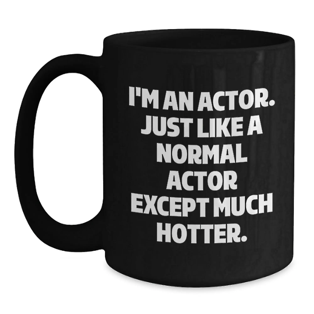 Actor Keepsake Black Coffee Mug for Him Graduation Gift with 11oz - Main