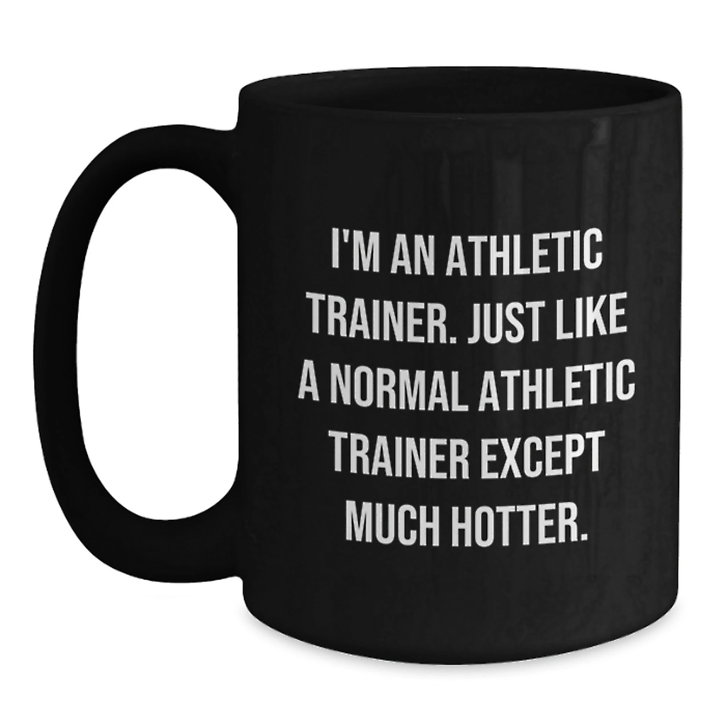 Funny Athletic Trainer Gifts, Unique Black Coffee Mugs for Mom on Mother's Day from Husband, Daughter, or Son - Main
