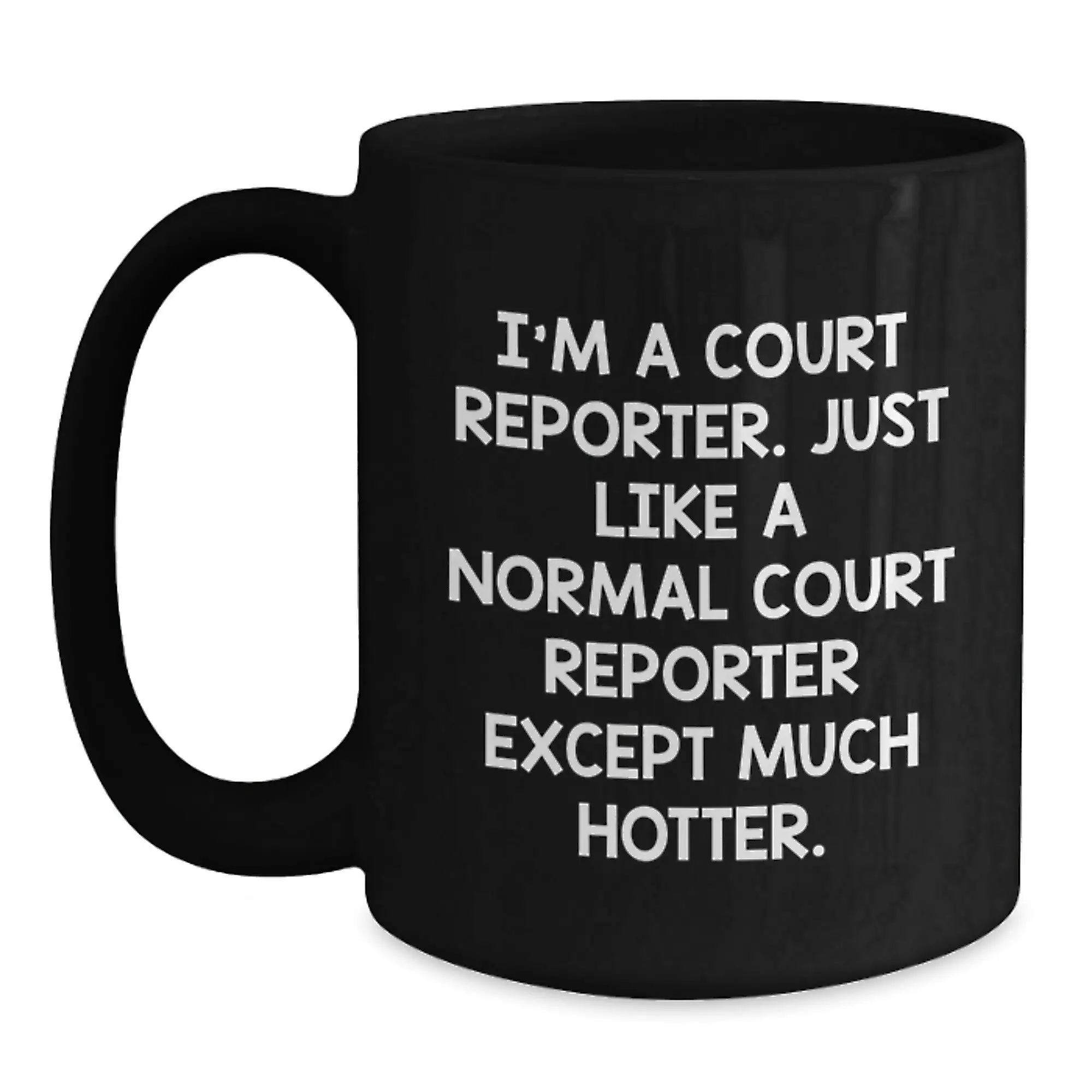 Funny Court Reporter Gifts from Friends for Court Reporters, Court Reporter Unique Graduation Gifts, Black Coffee Mug - Main