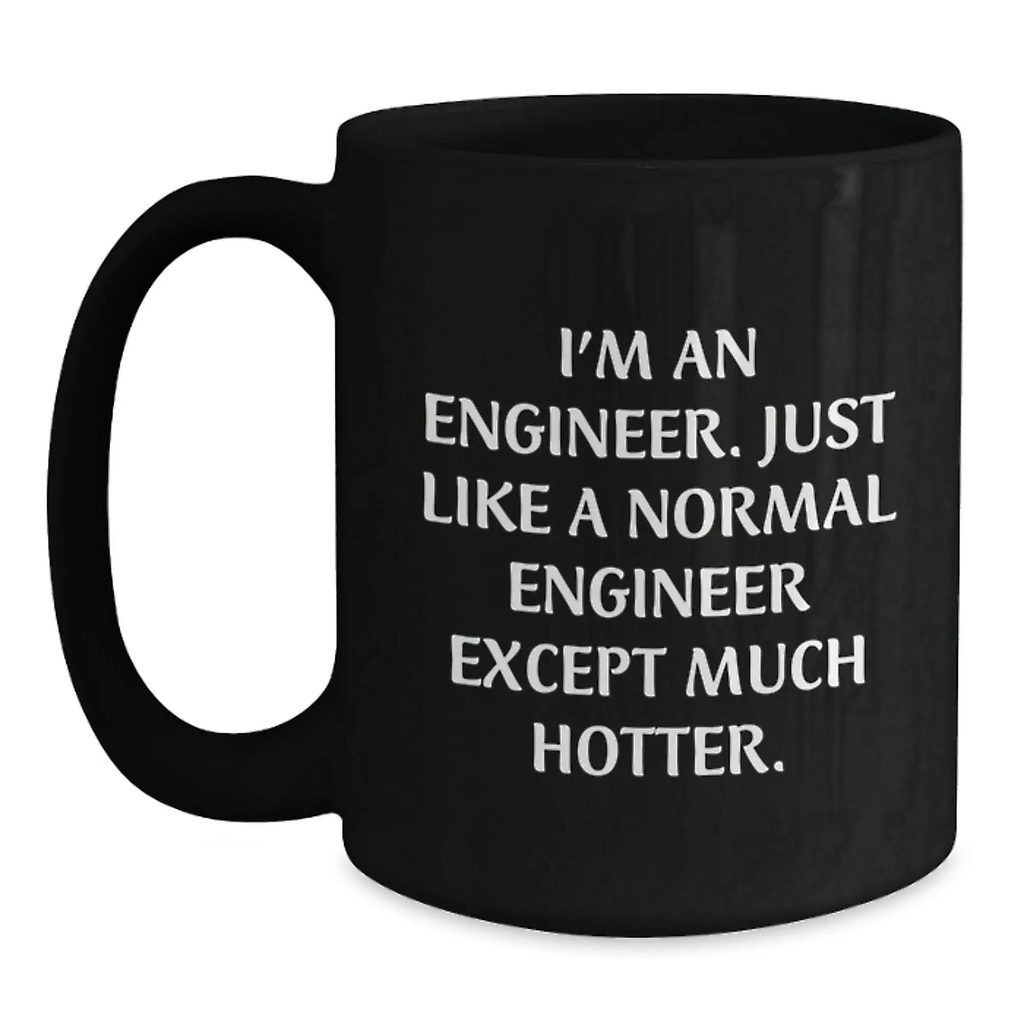 Funny Engineer Gifts for Him, I'm An Engineer Black Coffee Mug, Perfect for Graduation Unique Gifts from Friends - Main