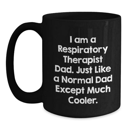 Unique Gifts from Friends for Respiratory Therapist Dad Christmas Fun Black Coffee Mugs - Main