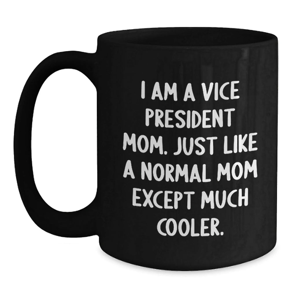 Funny Vice President Gifts for Mom, Christmas Unique Mugs for Vice President Women, Black Coffee Mug Gifts from Friends