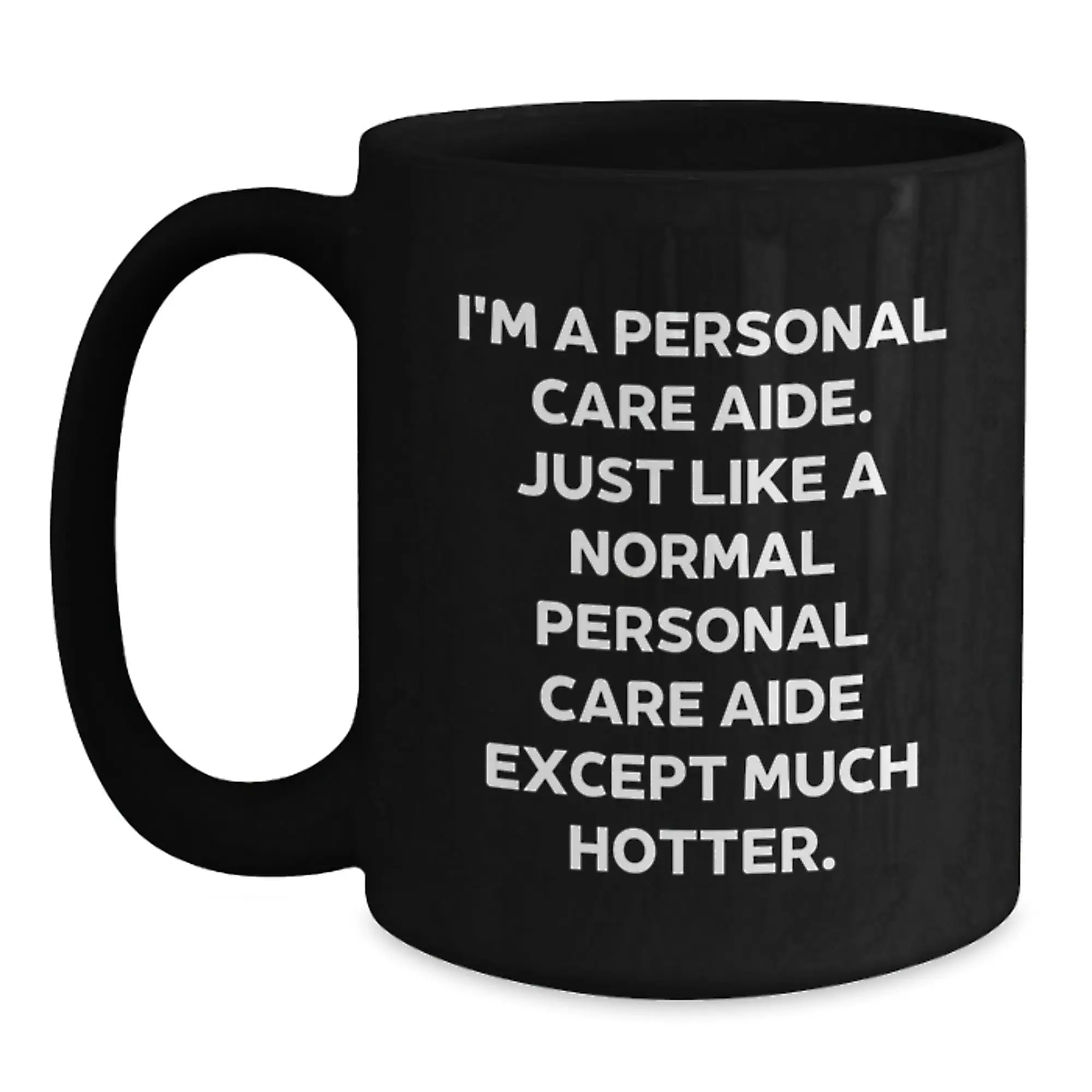 Funny Personal Care Aide Gifts for Men, Unique Black Coffee Mugs for Personal Care Aide Friends from Family - Main