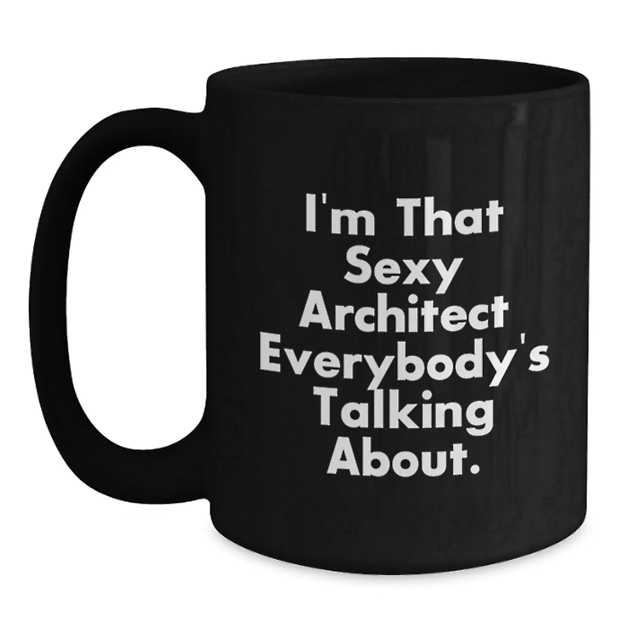 Funny Black Coffee Mugs for Architects, Unique Gifts from Friends and Family, Christmas Unique