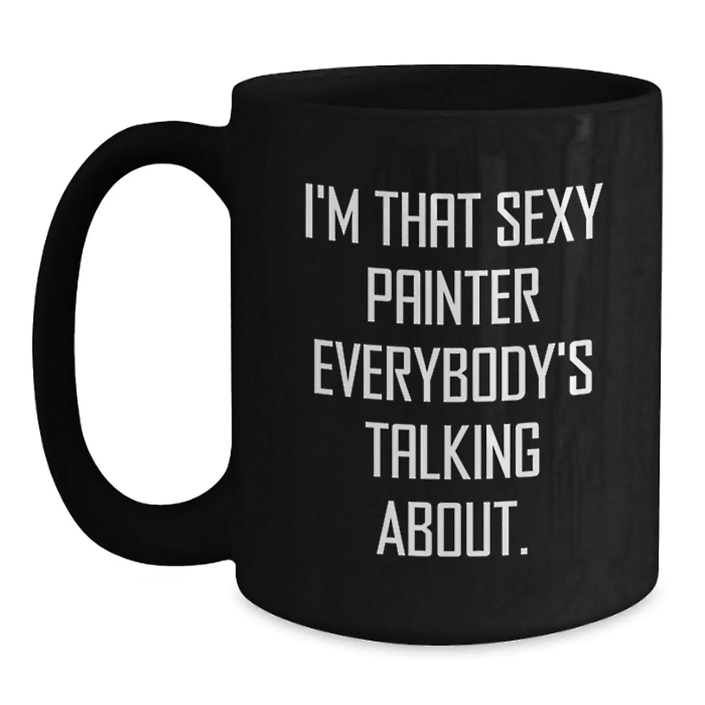 Funny Painter Gifts from Friends to Coworkers Black Coffee Mug for Painter Graduation Unique Gifts