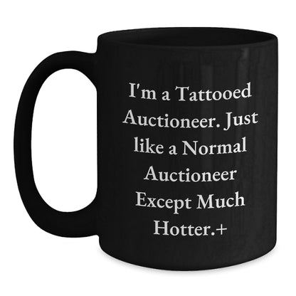 Funny Auctioneer Gifts for Men, Unique Black Coffee Mugs by Friends, Christmas Unique Gifts from Family to Auctioneer - Main