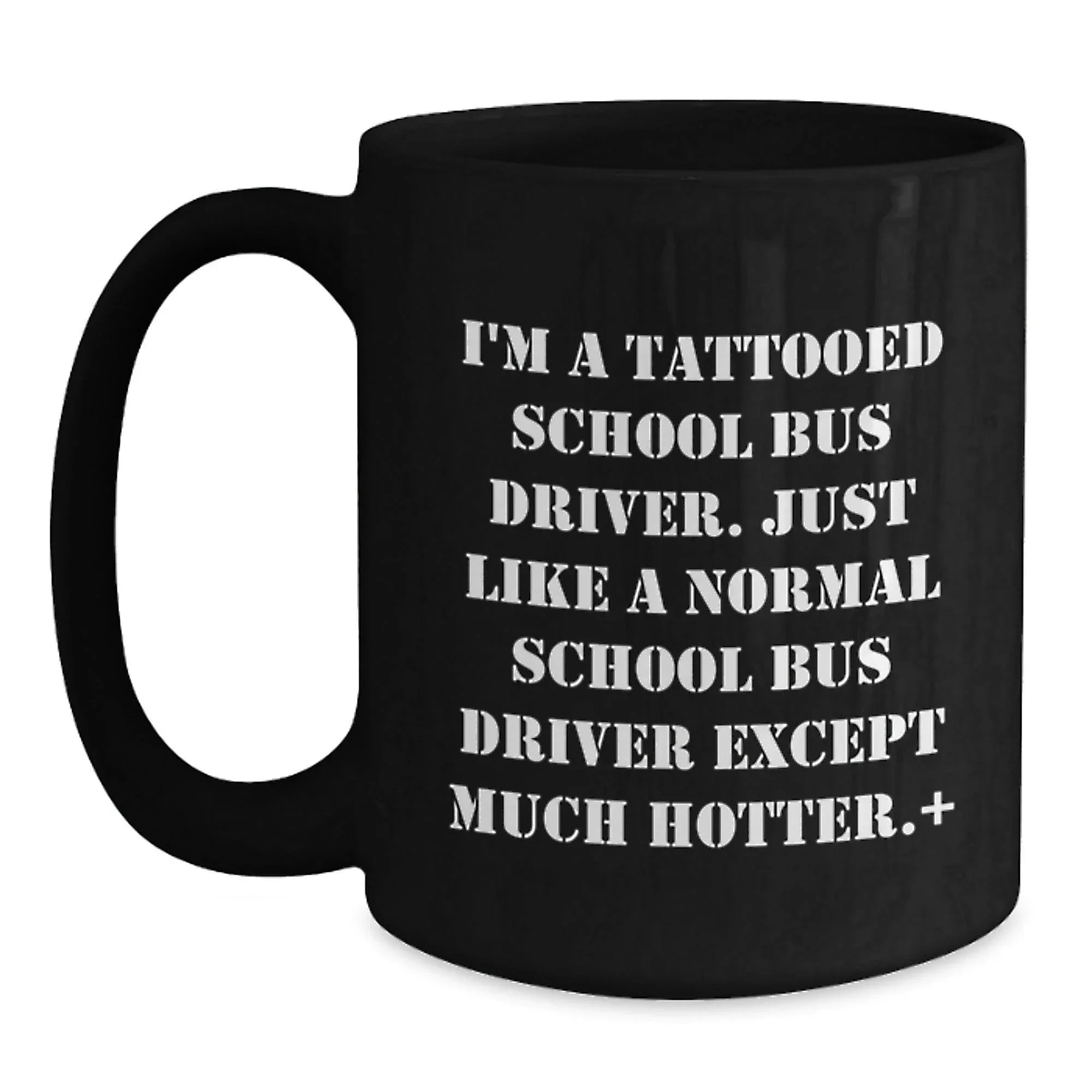 Funny School Bus Driver Gifts for Men, Unique Black Coffee Mugs from Friends, School Bus Driver Christmas Unique Gifts