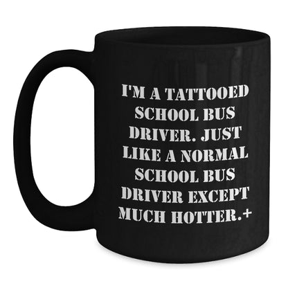 Funny School Bus Driver Gifts for Men, Unique Black Coffee Mugs from Friends, School Bus Driver Christmas Unique Gifts - Main