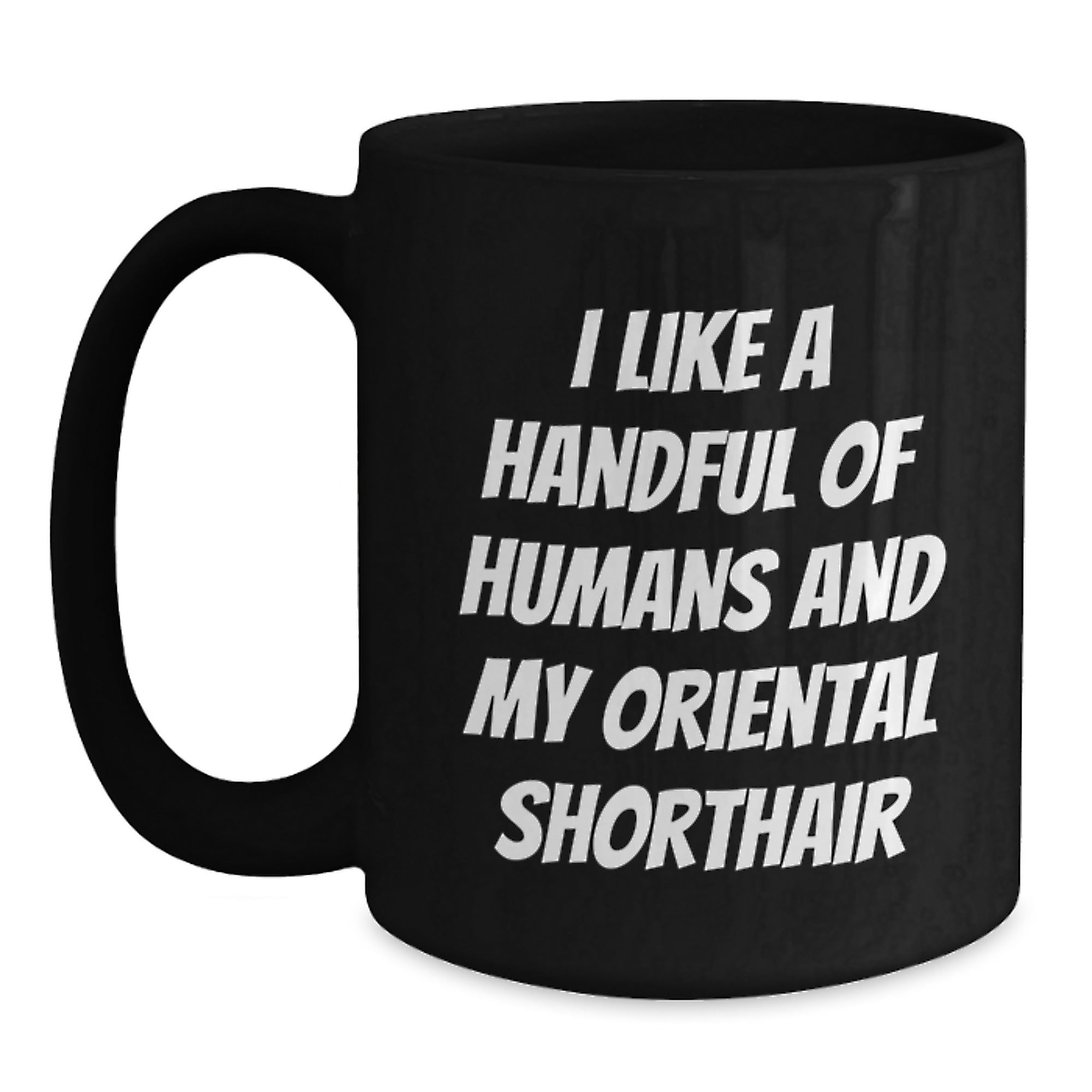 Oriental Shorthair Cat Lovers Funny Gifts from Friends for Birthday Unique Oriental Shorthair Cat Enthusiasts Black Coffee Mug - Main