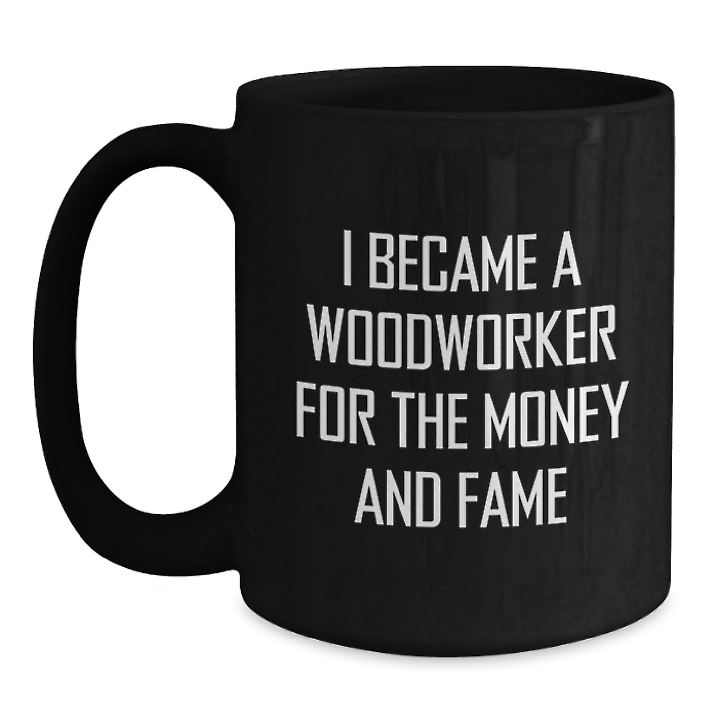 Funny Woodworker Gifts for Men, Black Coffee Mug, Christmas Unique Presents from Friends to Family - Main