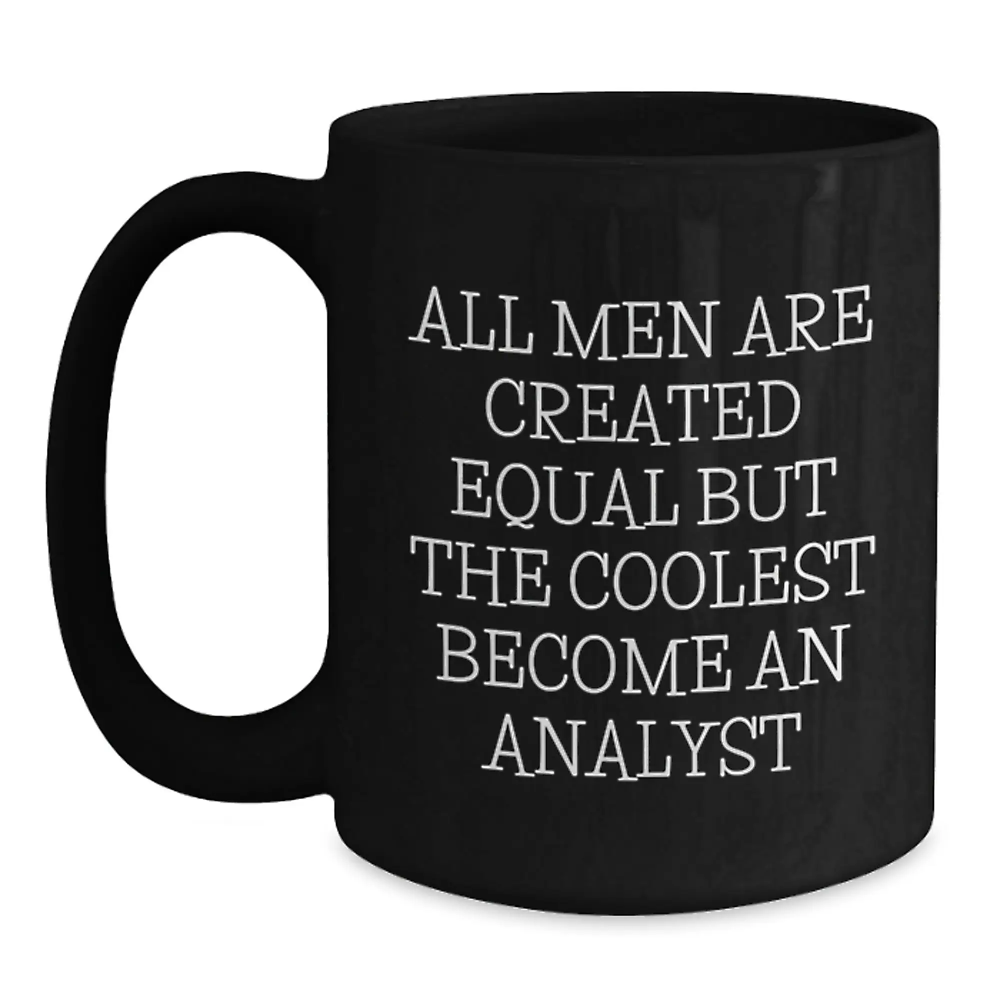 Analyst Keepsake Premium Black Coffee Mug for Him Graduation Gift - Main
