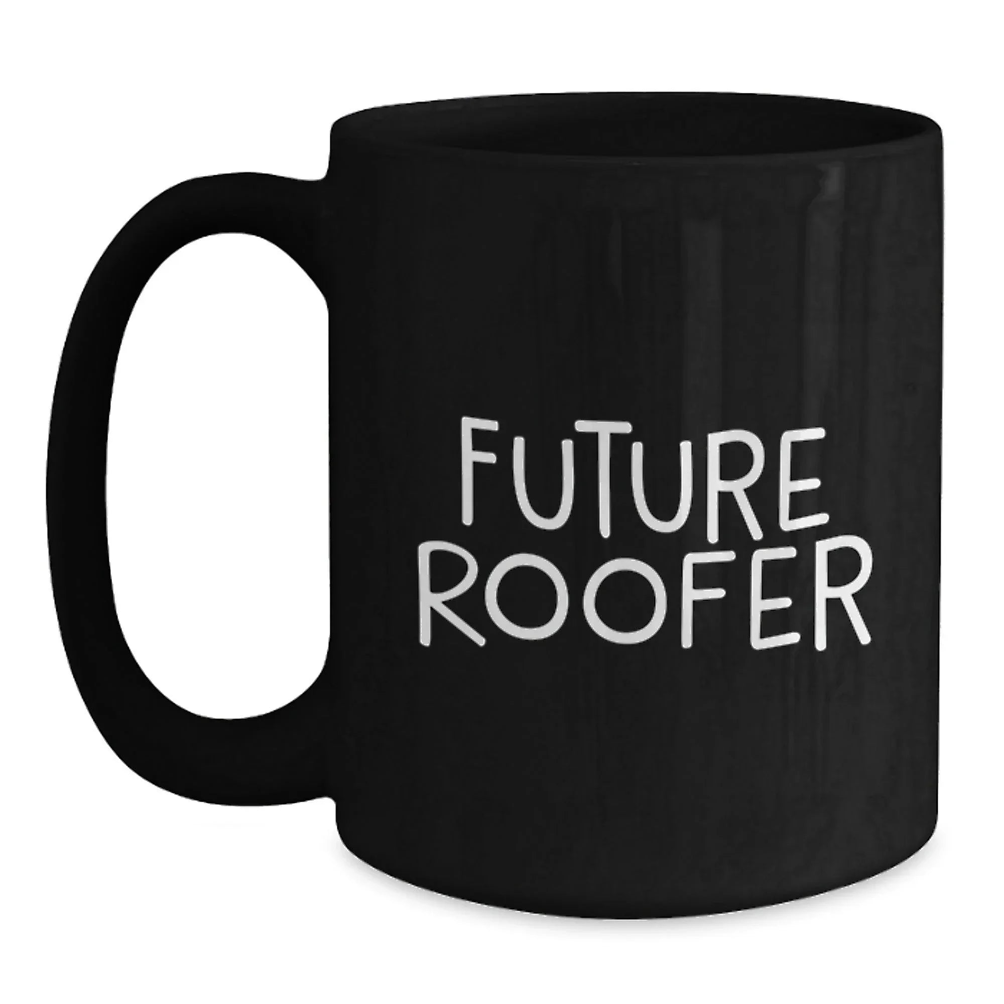 Funny Roofer Gifts for Men - Future Roofer Black Coffee Mugs, Unique Christmas Unique Gifts from Friends to Family