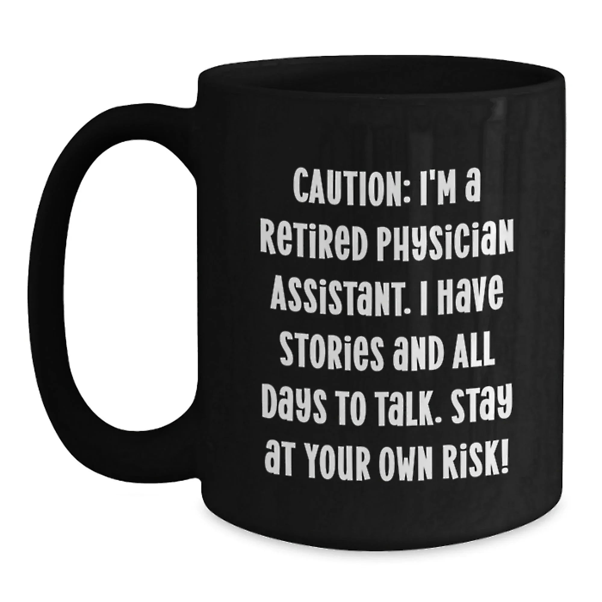 Funny Gifts for Physician Assistants - Black Coffee Mug, Birthday Unique Gifts from Friends, Coworkers, or Family