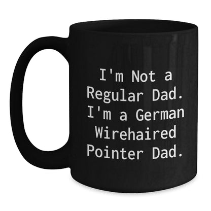 Funny German Wirehaired Pointer Dog Gifts for Dad, German Wirehaired Pointer Dad Coffee Mug, Unique Christmas Memorable Presents - Main
