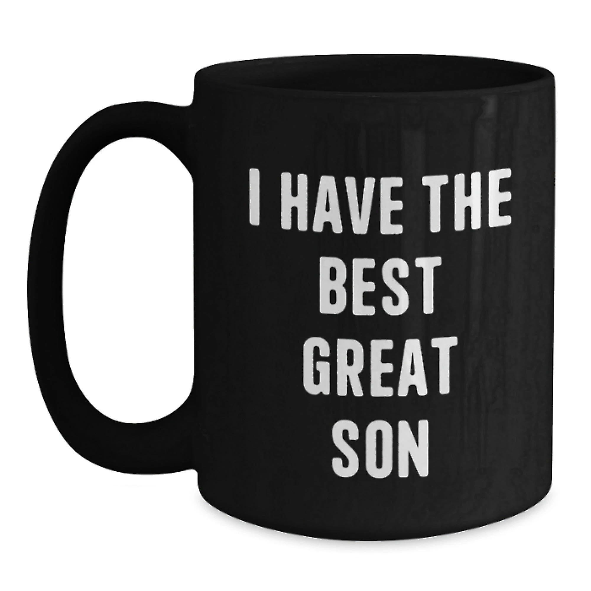 Funny Son Gifts from Mom, I Have The Best Great Son Black Coffee Mug, Perfect for Mother's Day - Main
