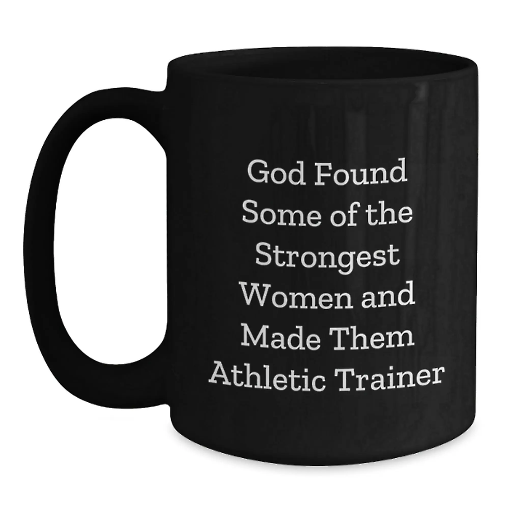 Funny Quote Gifts from Men to Female Athletic Trainers, Black Coffee Mugs for Birthday Unique Gifts - Main