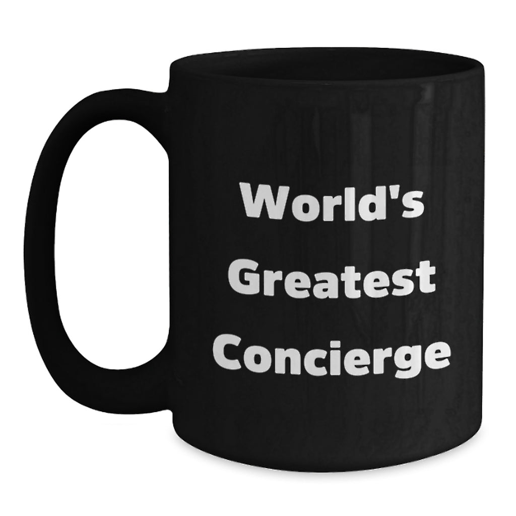 Concierge Gift for Him - World's Greatest Keepsake Black Coffee Mug - Main