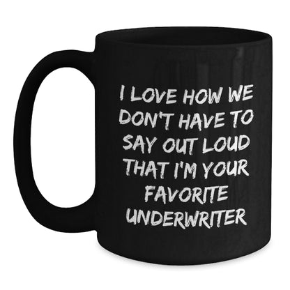 Funny Underwriter Gifts from Friends for Men and Women, Black Coffee Mug Christmas Unique Presents - Main