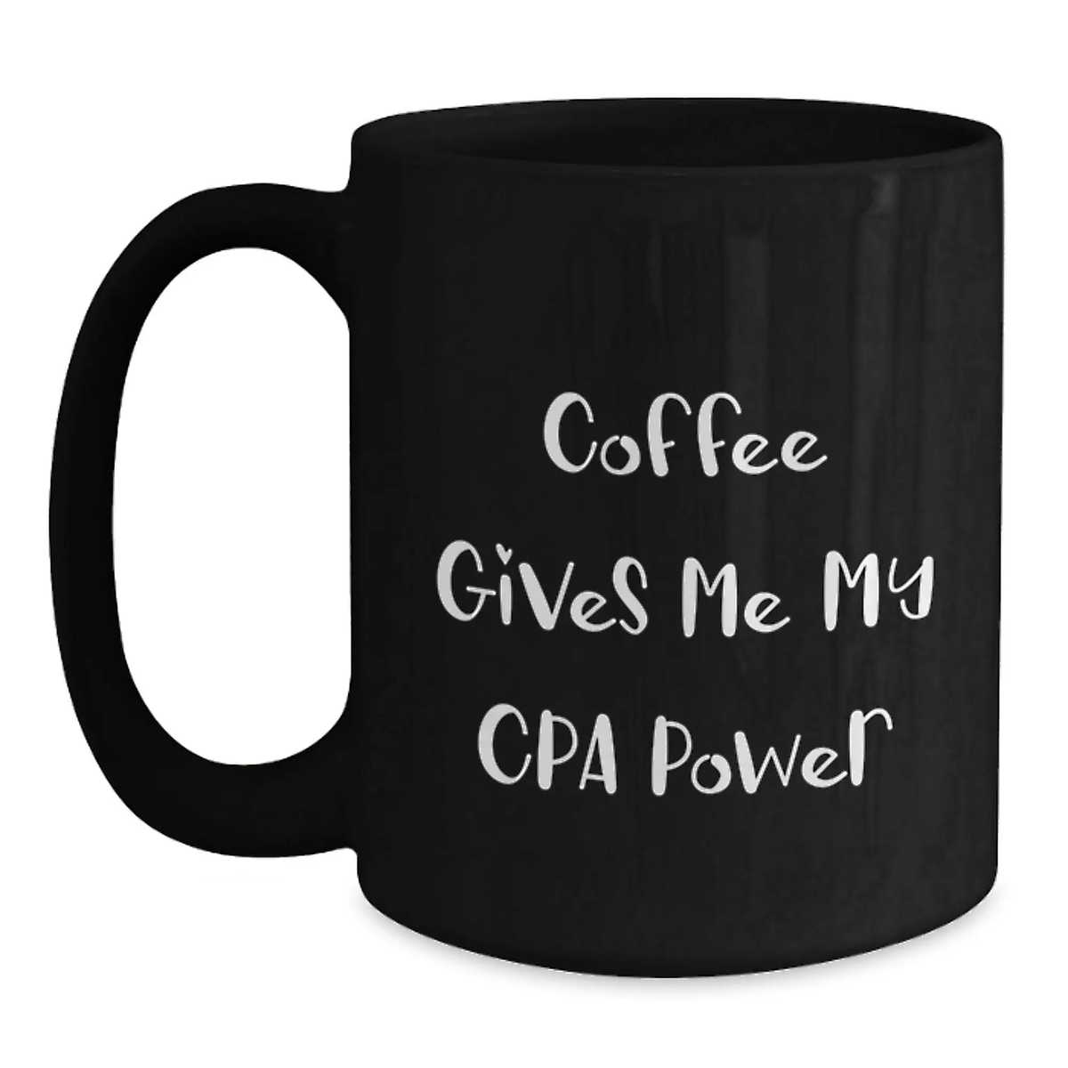 Funny CPA Gifts for Her, Black Coffee Mug, 'Coffee Gives Me My Cpa Power', Graduation Unique Gifts - Main