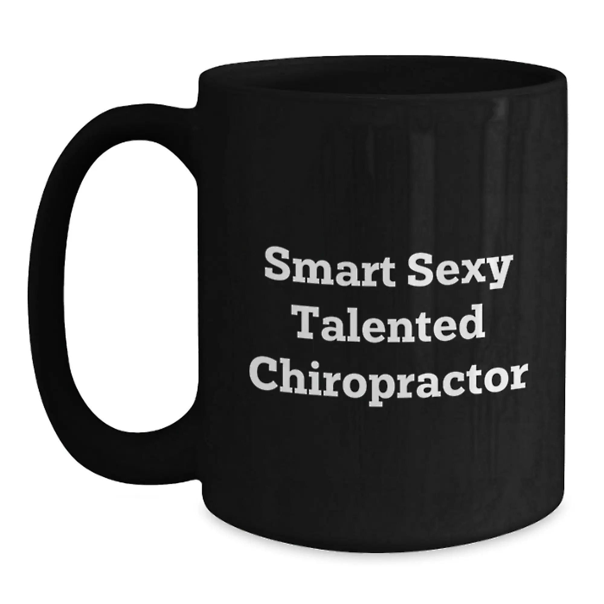 Gifts from Friends, Funny Quote Chiropractor Black Coffee Mug, Birthday Unique Gifts for Chiropractor - Main