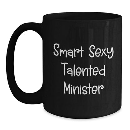 Funny Minister Gifts from Friends Unique Christmas Mugs for Ministers with Smart Sexy Talented - Main